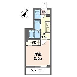 タオス 1Kの間取図画像