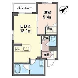 セルディーナ 1LDKの間取図画像