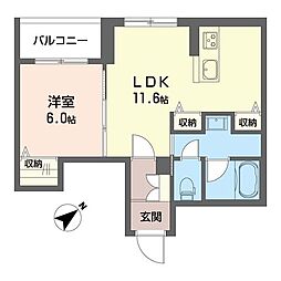 セルディーナ 1LDKの間取図画像