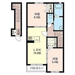 ヴァン・ルーチェ 2LDKの間取図画像