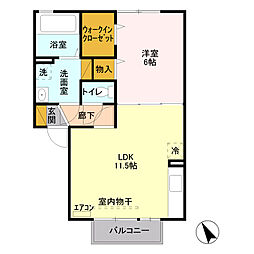 アーク 1LDKの間取図画像