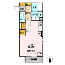 フォンテーヌA ワンルームの間取図画像