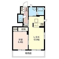 ピコリーノ参番館 1LDKの間取図画像