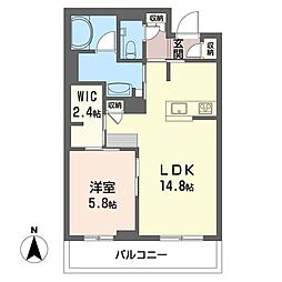 comfarm2 1LDKの間取図画像