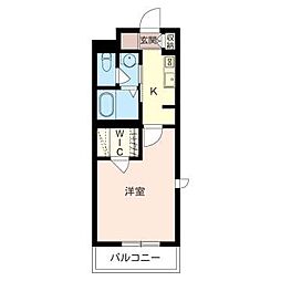 シプレ 1Kの間取図画像