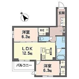 ディアコート T 2LDKの間取図画像