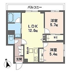 KOB10 2LDKの間取図画像