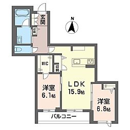 レフィシア 2LDKの間取図画像