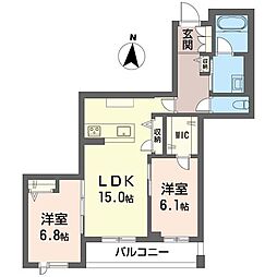レフィシア 2LDKの間取図画像