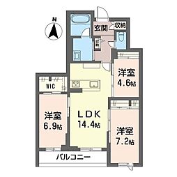 レフィシア 3LDKの間取図画像