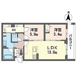 レフィシア 2LDKの間取図画像