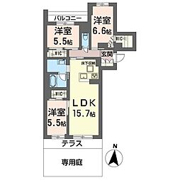 ラパン ド フォレ 3LDKの間取図画像