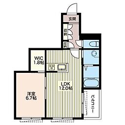 ChezRaphael 1LDKの間取図画像