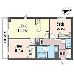 間取図画像 2LDK