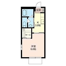 コンフォート 1Kの間取図画像