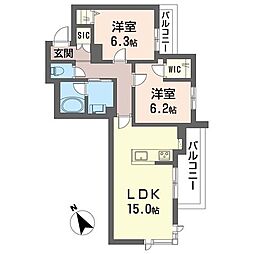 間取図画像 2LDK