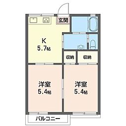 ハイツベル・T 2Kの間取図画像