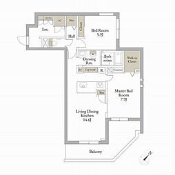 メゾン　ジャパネスク 2階2LDKの間取り