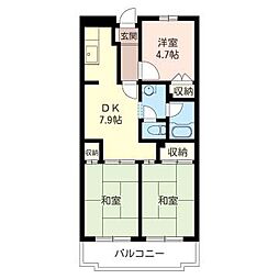 ヴェルドミール上大岡 3DKの間取図画像