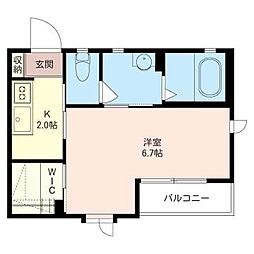 Spica新杉田 1Kの間取図画像