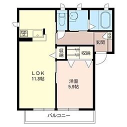 間取図画像 1LDK