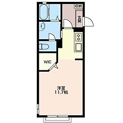ジョイア・ルミエールC ワンルームの間取図画像