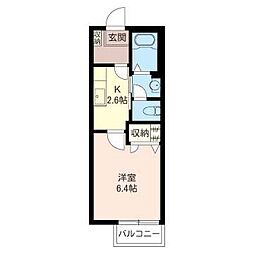 エクセリオン神大寺1 1Kの間取図画像