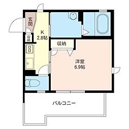 グラン・シャリオ 1Kの間取図画像