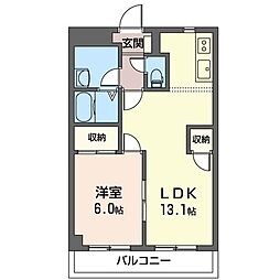 プレジオ吉池 1LDKの間取図画像