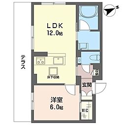 フレグランスS IV 1LDKの間取図画像