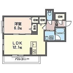 N-maison上大岡 1LDKの間取図画像