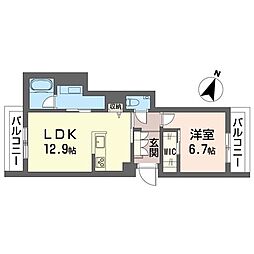 グランメゾン戸塚 1LDKの間取図画像
