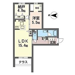 シャーメゾン横浜鶴見 1階1SLDKの間取り
