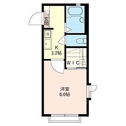 ラミアール 1Kの間取図画像
