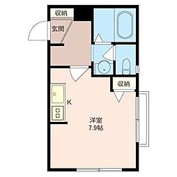ベイハイム・トヨオカ ワンルームの間取図画像
