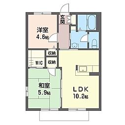 ディアス青葉 2LDKの間取図画像