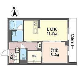 ドリームヒルズ 1LDKの間取図画像