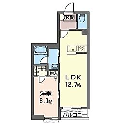 THEGREENMOUNT 1LDKの間取図画像