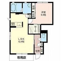 サンモール2A 1LDKの間取図画像
