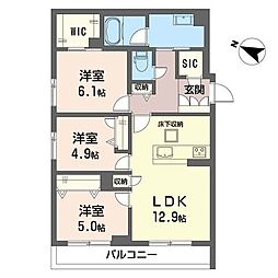 ルミナスタウン 3LDKの間取図画像