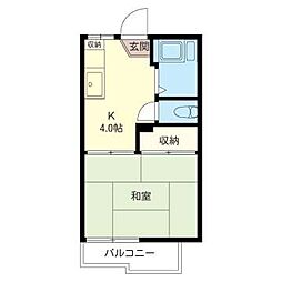 マイコーポ 1Kの間取図画像