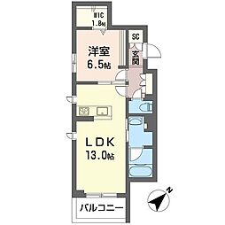 Prime戸田公園 1LDKの間取図画像