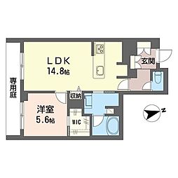 ソフィーガーデン 1LDKの間取図画像