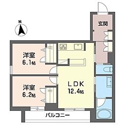 ディオスプロス 2LDKの間取図画像