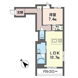 イーハトーブ浦和 3階1LDKの間取り
