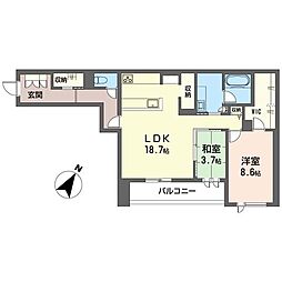 エルシエル 2LDKの間取図画像