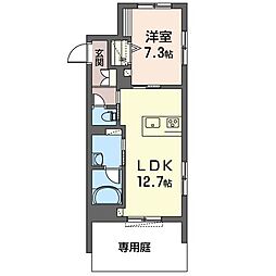 イーハトーブ美園 1LDKの間取図画像