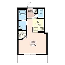 マストライフ川崎平間Ｂ 1階1Kの間取り
