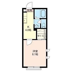 サンアイシス 1Kの間取図画像