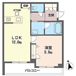 SAKURA中野坂上高田 1LDKの間取図画像